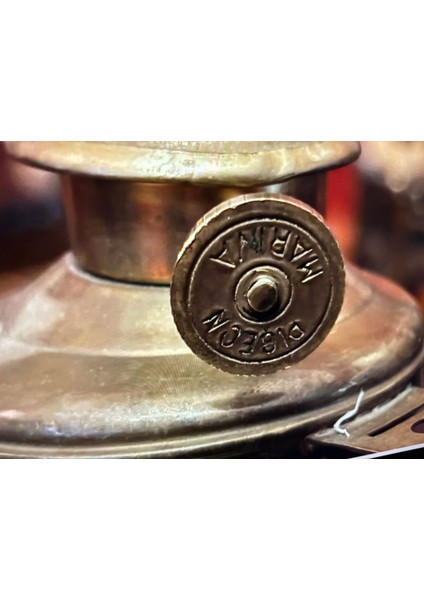 Fransız Pirinç Gaz Lambası 23,5 cm Boyunda