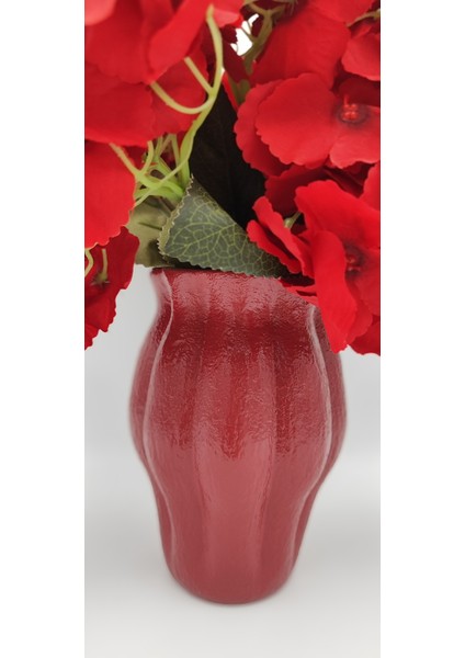 | Dokulu Bohem Vazo | Ruby Bordo