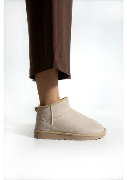 Oslo Mini Süet Yarım Bot Içi Tüylü Kalın Taban Kadın Ayakkabı fiyatları