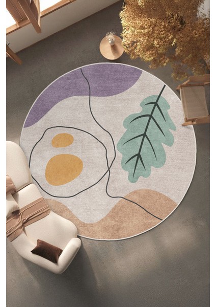 Yeni Desen Yıkanabilir Kaymaz Tabanlı Bohem Tarz Dijital Baskı Salon Halısı, Yumuşak Dokulu Lüks Halı Modeli ve 50 x 50 Bej Renk Yuvarlak Halı fiyatları