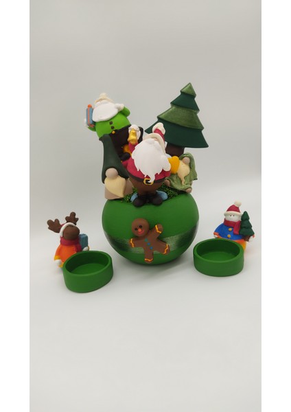 Yılbaşı Yeşil Saksı ve Tealight Mumluk fiyatları