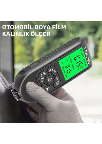 HW-300PRO Oto Boya Kalınlık Ölçer Fe Nfe 2000ΜM + 2 Fonksiyonlu Bardak Tutucu Hediyeli ( Lisinya ) indirimleri