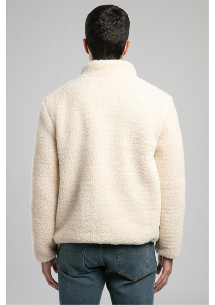 Jose Erkek Dik Yaka Peluş Mont Ekru modelleri