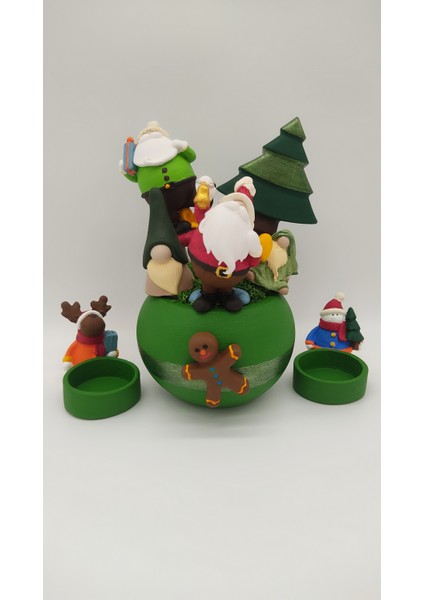 Yılbaşı Yeşil Saksı ve Tealight Mumluk indirimleri