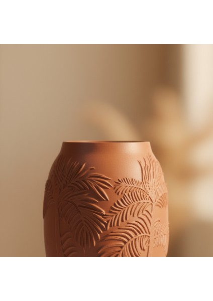 Pamore Dekoratif Vazo - Kahverengi / Ahşap Tabanlı fırsatları