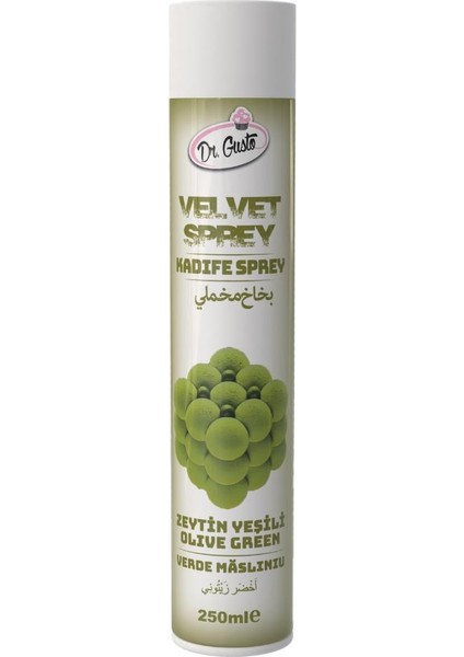 Kadife (Velvet) Sprey Gıda Boyası Zeytin Yeşili 250 ml