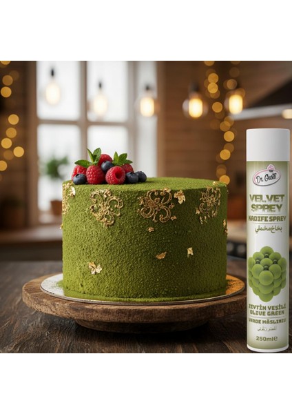 Kadife (Velvet) Sprey Gıda Boyası Zeytin Yeşili 250 ml modelleri