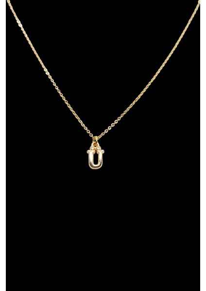 Ü Harfi 316L Paslanmaz Çelik Zincir Altın Kaplama Kolye Hediye Kalp Sevgili Eş fiyatları