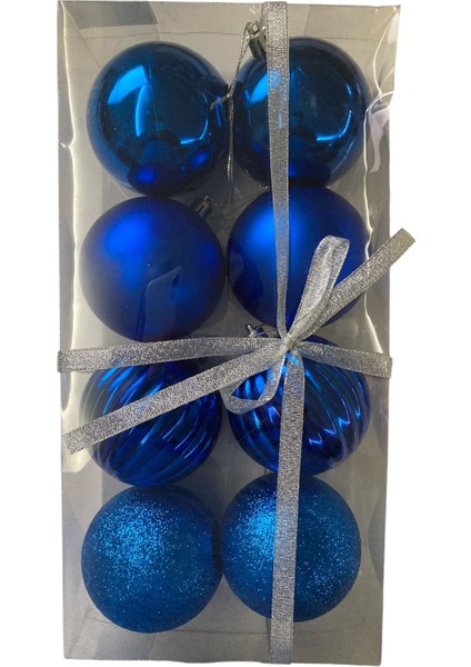 8 cm 8'li Yılbaşı Ağacı Top Süs