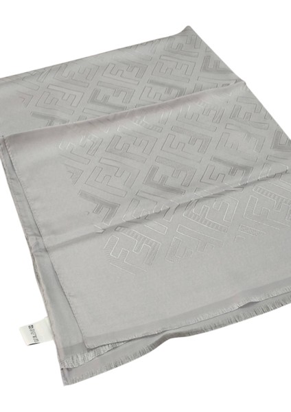 F Desen Ipek Jakarlı Şal Gümüş fiyatları