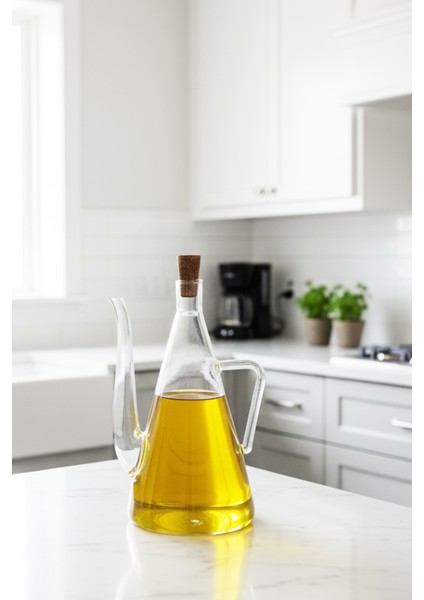 Seren Borosilikat Cam Akasya Kapaklı Yağlık – Isıya Dayanıklı Cam Yağ Şişesi 500 ml fiyatları