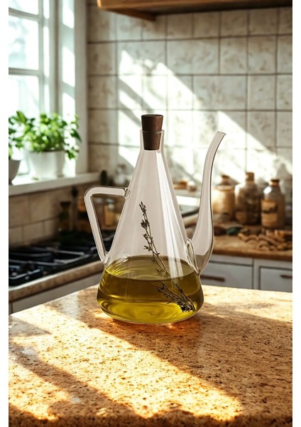 Seren Borosilikat Cam Akasya Kapaklı Yağlık – Isıya Dayanıklı Cam Yağ Şişesi 500 ml modelleri