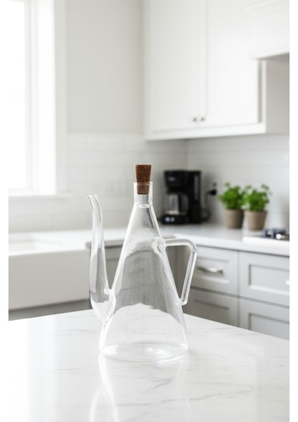 Seren Borosilikat Cam Akasya Kapaklı Yağlık – Isıya Dayanıklı Cam Yağ Şişesi 500 ml fırsatları