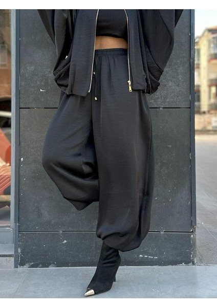 51199 Saten Şalvar Pantolon Siyah fiyatları