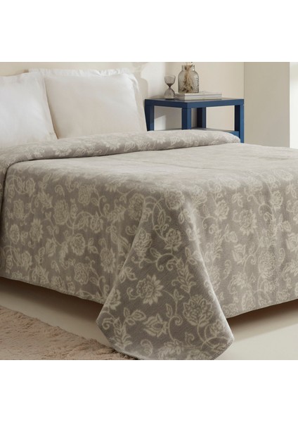 Glorinda Çift Kişilik Akrilik Battaniye Açık Gri indirimleri