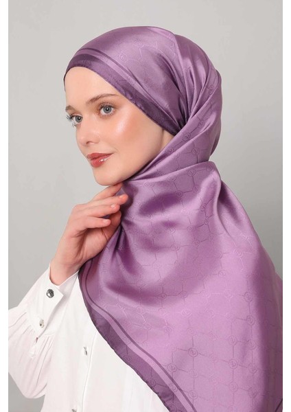 Mor Monogram Twill Ipek Eşarp modelleri