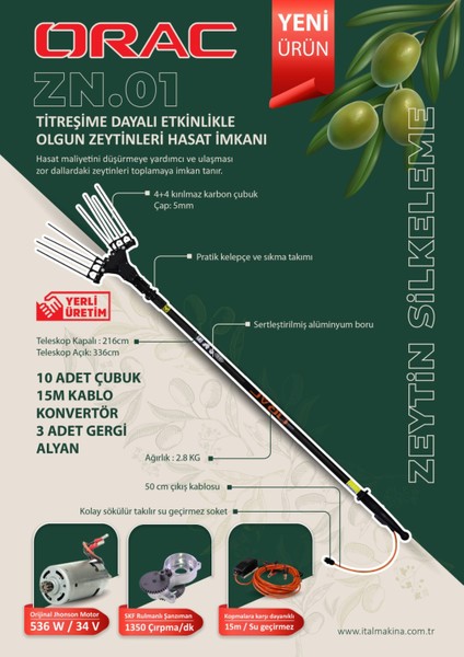 Zn.01 Zeytin Hasat / Silkeleme Makinesi fırsatları