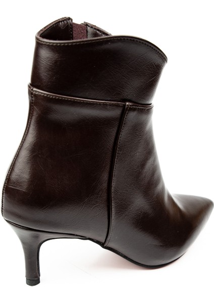 3848 Kahverengi Ince Topuk Kadın Bot fırsatları