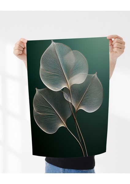 Çerçevesiz Poster,pembe Yaprak Temalı Dijital Baskı Poster, Ev, Ofis, Salon Dekorasyon