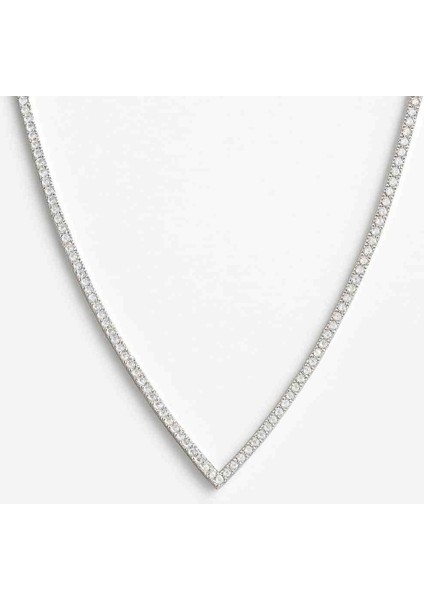 Pırlanta Montür V Modeli Suyolu Bayan Kolye Modeli modelleri