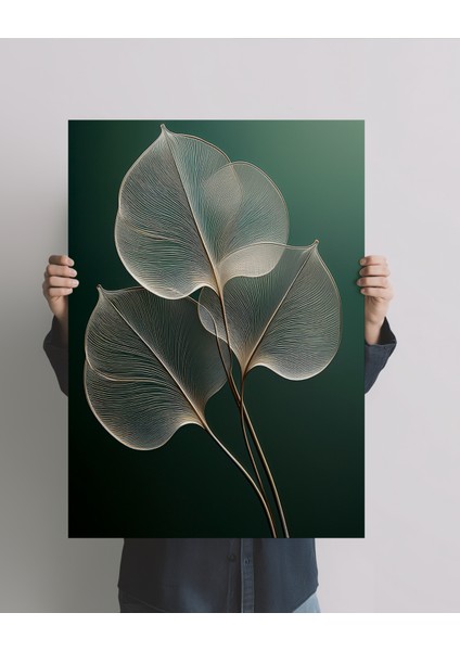 Çerçevesiz Poster,pembe Yaprak Temalı Dijital Baskı Poster, Ev, Ofis, Salon Dekorasyon