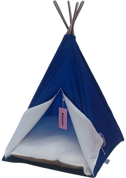 Kedi Köpek Çadırı Küçük Boy Mavi 50X50X70CM