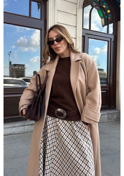 Bej New Tokyo Uzun Kaşe Kaban - 408021 modelleri