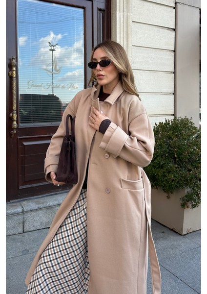 Bej New Tokyo Uzun Kaşe Kaban - 408021 fırsatları