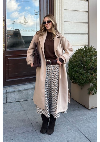 Bej New Tokyo Uzun Kaşe Kaban - 408021 indirimleri