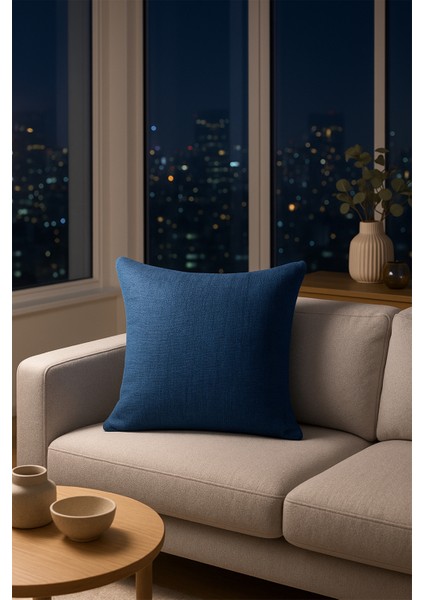 Nadia Kırlent Kılıfı Lacivert V1 38X38