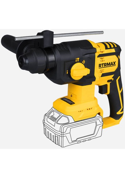 Akülü Elektropnömatik Kırıcı Delici (Sds Plus) Kömürsüz 1.8j 20MM 2x4 Ah Akü S-Lıon