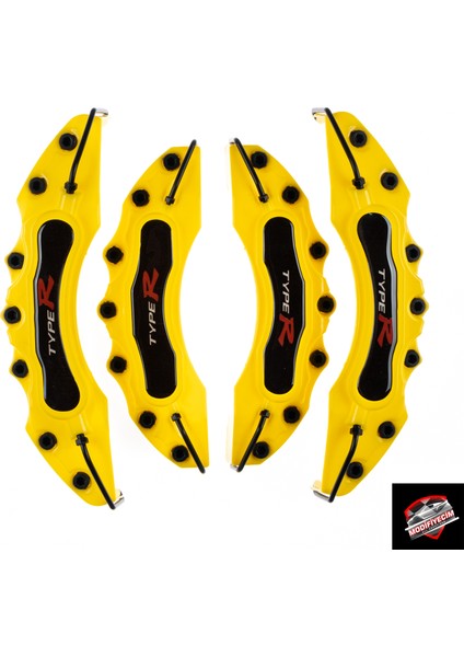 Sarı Type-R 4'lü Kaliper Seti Yapıştırma Logolu