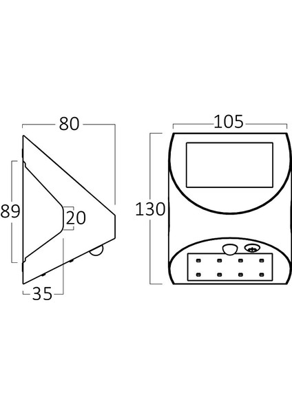 Güneş Enerjili Solar Duvar Lambası 3W-6500K-IP54 fiyatları