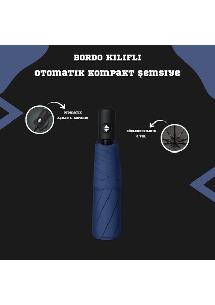 Josephine Mavi Şemsiye Otomatik Açılır & Kapanır Mekanizmalı 58X95 cm - Modern, Şık ve Dayanıklı Tasarım fırsatları