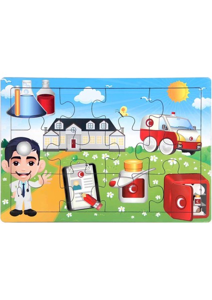 Ahşap Eğitici Puzzle 12 Parça - 1 Adet Stokta Olan Gönderilir indirimleri