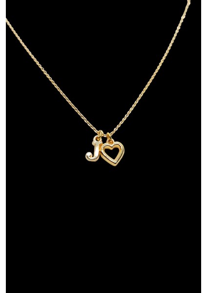 J Harfi 316L Paslanmaz Çelik Zincir Altın Kaplama Kolye Hediye Kalp Sevgili Eş fiyatları