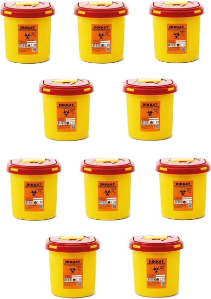 Tıbbi Atık Kovası 1.3 Lt - 10 Adet