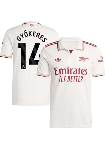 Arsenal 2025/26 Yeni Sezon Viktor Gyökeres Deplasman Forması (Beyaz)