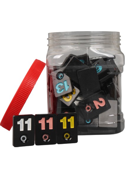 Siyah Renk Kutulu Melamin Okey Taşı