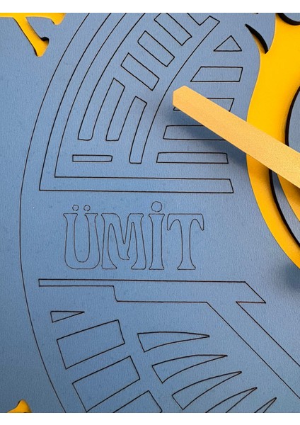 Kişiye Özel Isimli Kanarya Tasarımlı Duvar Saati | Romen Rakamlı Lazer Kesim Ahşap Dekor | 40 cm