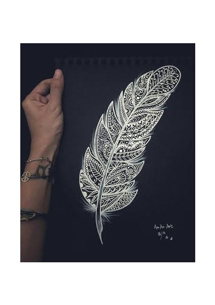 Siyah Yapraklı Defter A5 (15 x 21 Cm) ve Beyaz Kalem, Black Sketch, modelleri