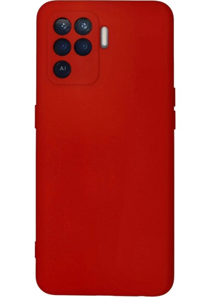 Oppo Reno 5 Lite Kılıf Nano Içi Kadife Silikon - Kırmızı (K95)