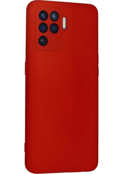 Oppo Reno 5 Lite Kılıf Nano Içi Kadife Silikon - Kırmızı (K95) fiyatları