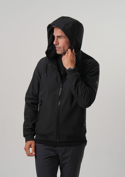 Sılva Erkek Mont Kapüşonlu Softshell Ribanalı Mont modelleri