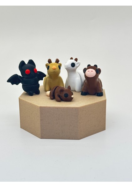 Minik Hayvanlar 5'li Oyuncak Seti- Ekip9– Organik, Hareketli, Eklemli ve Eğitici