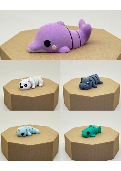 Minik Hayvanlar 5'li Oyuncak Seti- EKIP12 Organik, Hareketli, Eklemli ve Eğitici