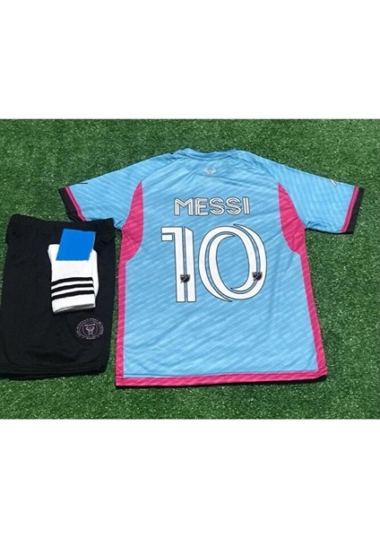 I.n.t.e.r Miami 2024/25 Yeni Sezon Lionel Messi Çocuk Forması 3'lü Set modelleri