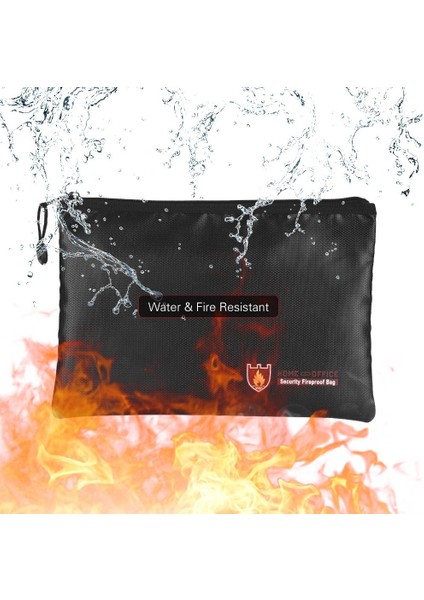 Yangına Dalı Belge Çantası Su Geçirmez Para Çantası Kılıfı Belge Tutucu Fermuarlı Saklama - M (Yurt Dışından) indirimleri