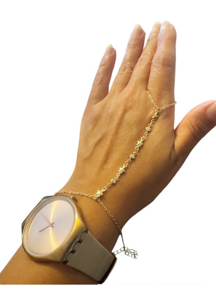 Çelik Gold Minimal Yıldızlı Şahmeran Bileklik modelleri