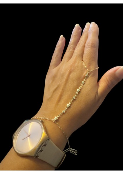 Çelik Gold Minimal Yıldızlı Şahmeran Bileklik fırsatları